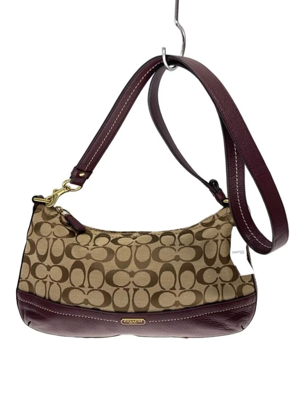 2000s Vintage Coach Signature Canvas Demi/Hobo Shoulder Bag – Y2K Era 👜